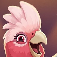 Gail the Galah, the Party Pack 01 host: a pink and grey galah with a raised crest.